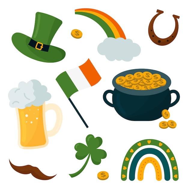 Clip art collection for saint Patrick day