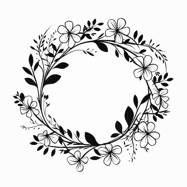 Clip art disegnato a mano ornato invito schizzo doodle ornamento contorno matrimonio romantico ovale rotondo