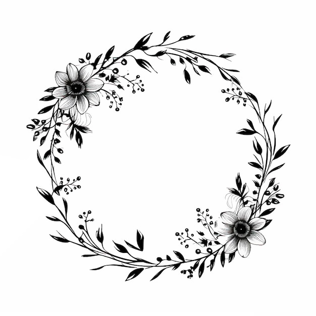 clip art uitnodiging laurier versierd silhouet grens grafische tekening frame bruiloft ornament ovaal