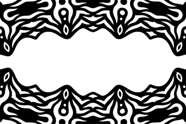 Clip art with black tribal border and copy space