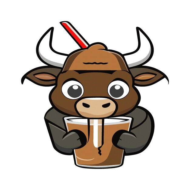 Clipart artwork bull mascot smoothie 169