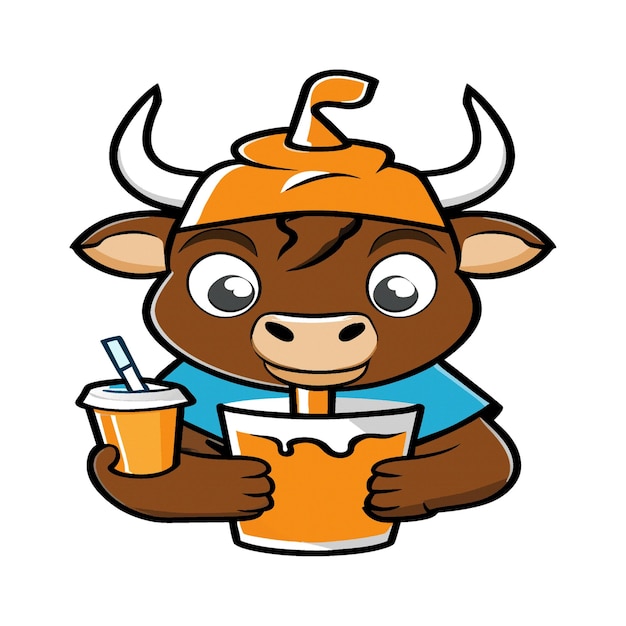 Vector clipart artwork bull mascot smoothie 247