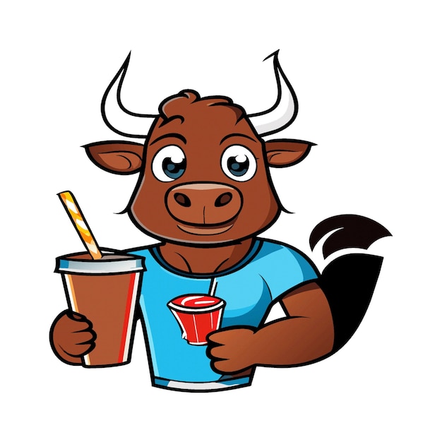 clipart artwork bull mascot smoothie 383