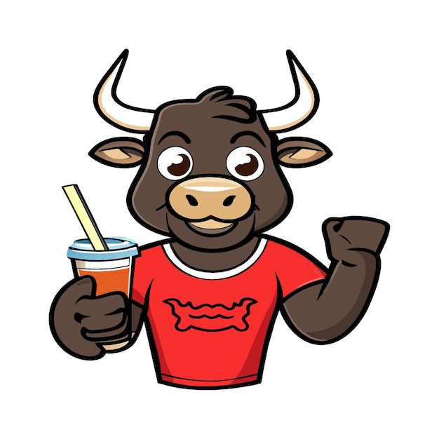 clipart artwork bull mascot smoothie 397