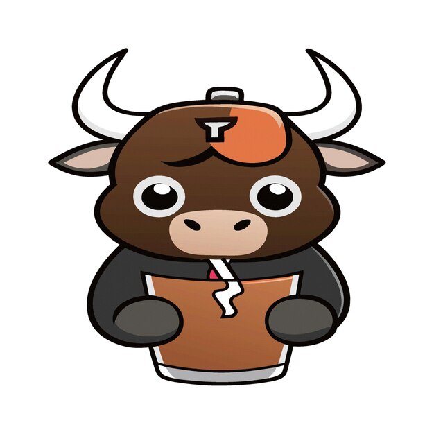 Clipart artwork bull mascot smoothie