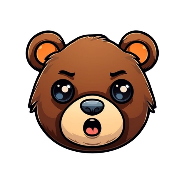 Vector clipart cartoon vector bear face