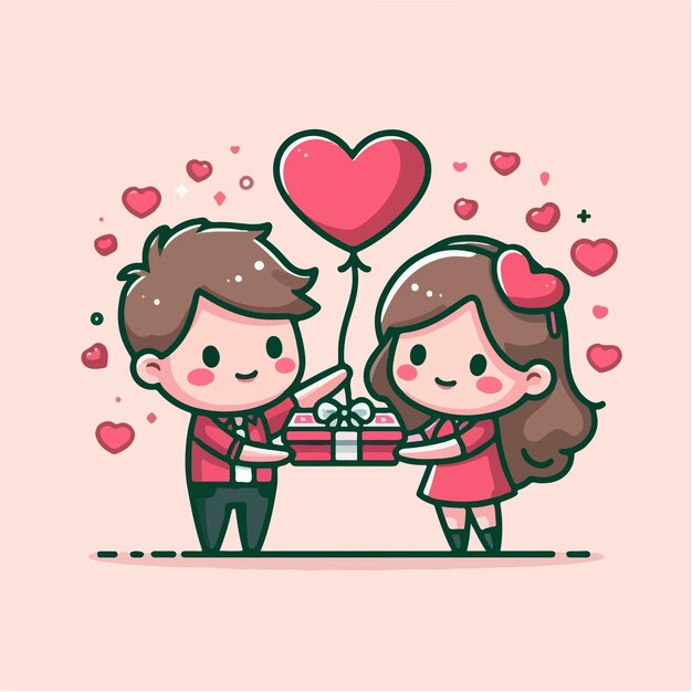 Vector clipart couple vector valentine day