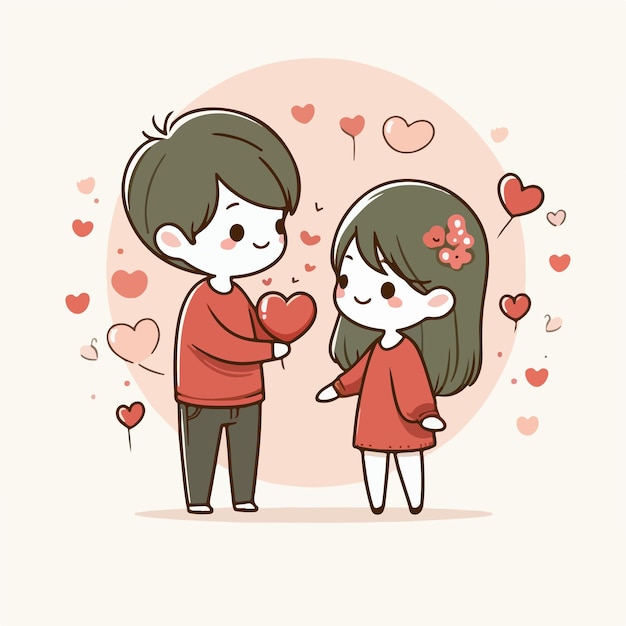 Vector clipart couple vector valentine day