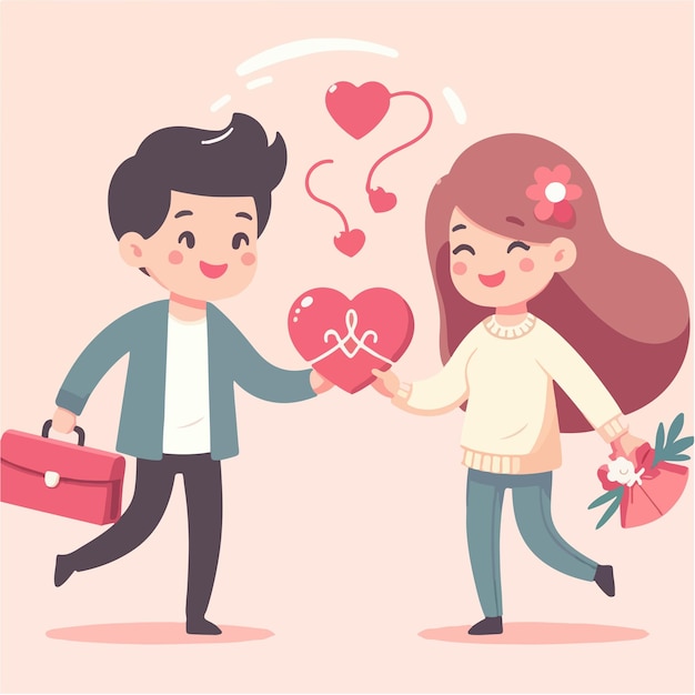 Vector clipart couple vector valentine day