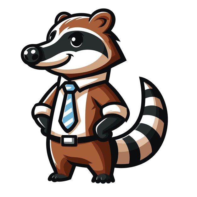 Vector clipart cute raccoon