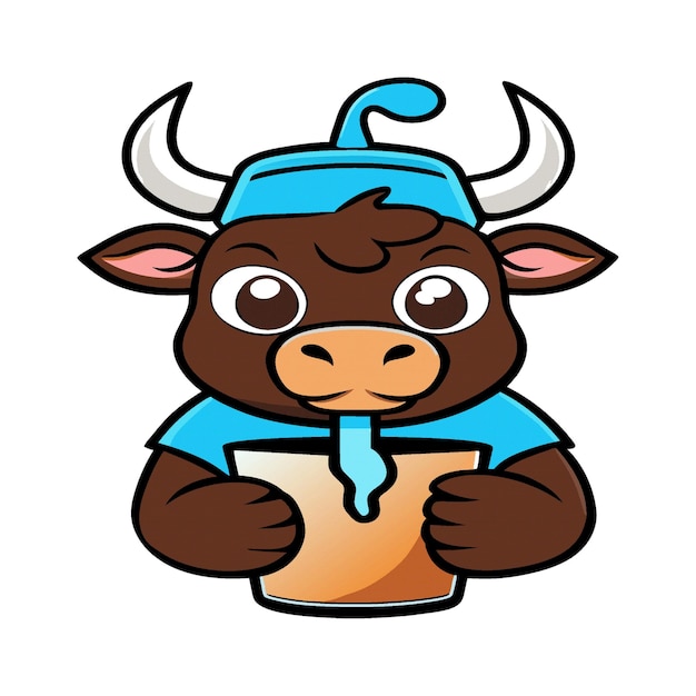 clipart kunstwerk stier mascotte smoothie 391