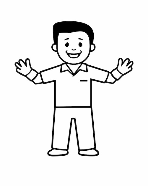 clipart man met handen omhoog