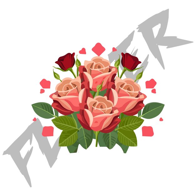 Vettore clipart vettori bouquets fiore elementi di fiori vettori concetti nuziali arrangiamenti floreali fiore