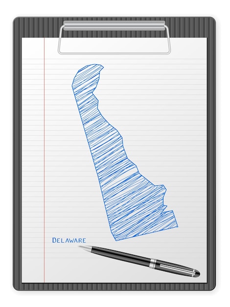 Clipboard Delaware map