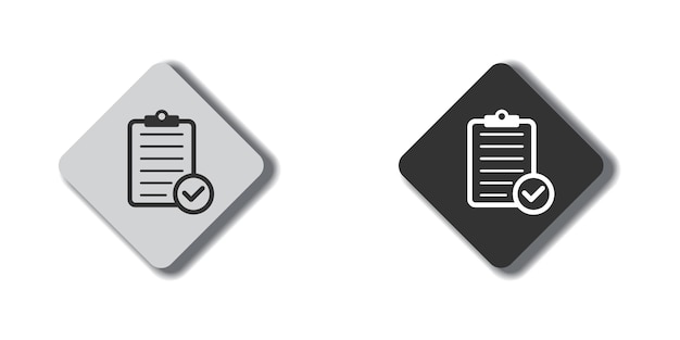 Clipboard icon Checklist icon Vector illustration