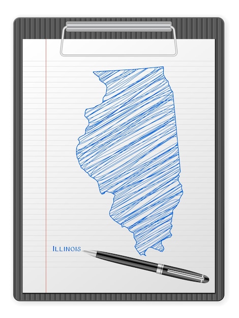 Clipboard Illinois map