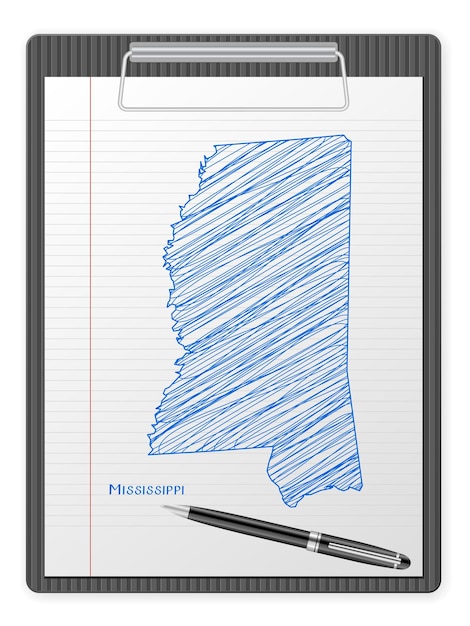 clipboard mississippi map