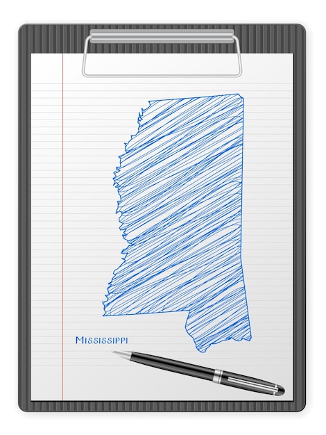 Clipboard Mississippi map