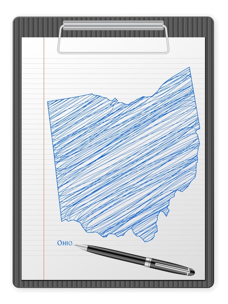 Clipboard Ohio map