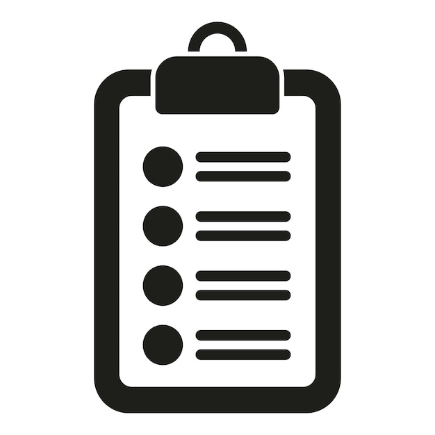 Clipboard review icon simple vector Customer feedback People opinion