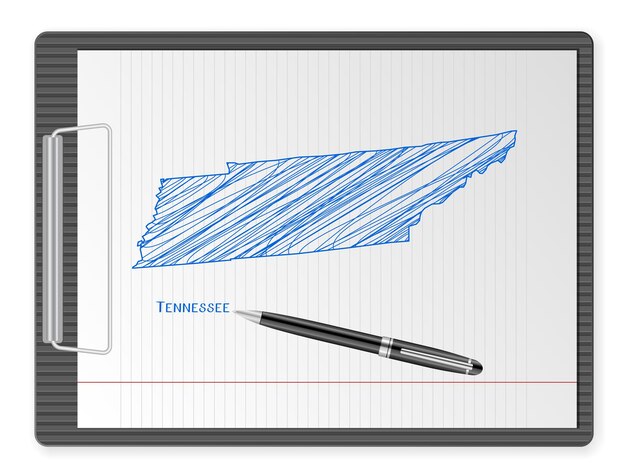 Clipboard tennessee map