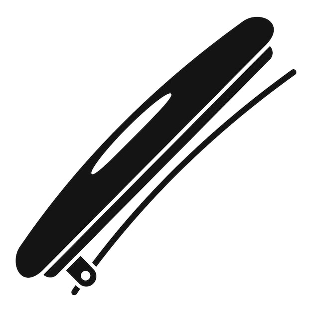 Clips haarspeld pictogram Eenvoudige illustratie van clips haarspeld vector pictogram voor webdesign geïsoleerd op een witte achtergrond