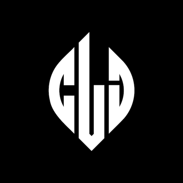 clj circle letter logo design with circle and ellipse shape clj ellipse letters with typographic style the three initials form a circle logo clj circle emblem abstract monogram letter mark vector
