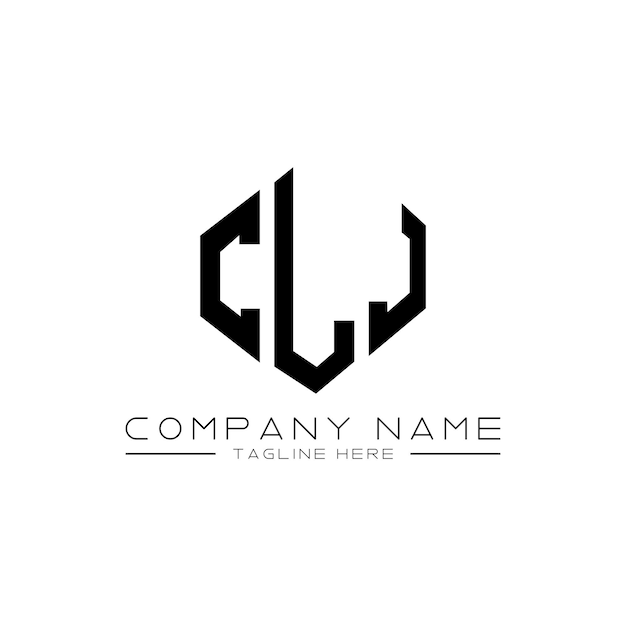 Vector clj letter logo design with polygon shape clj polygon and cube shape logo design clj hexagon vector logo template white and black colors clj monogram business and real estate logo