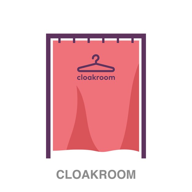 Vector cloakroom illustration on transparent background