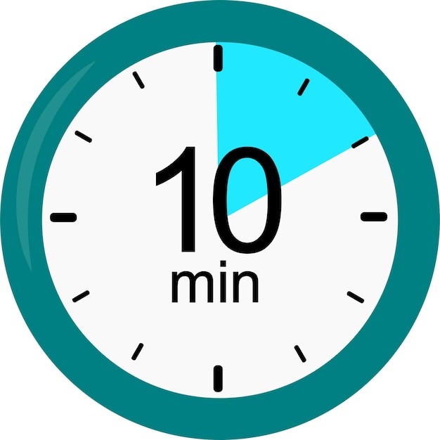 Clock 10 minutes vector graphics