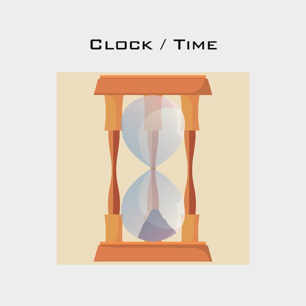 벡터 시계 및 시간 디자인