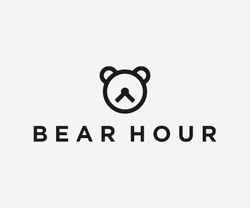 Premium Vector | Clock bear logo icon vector designs