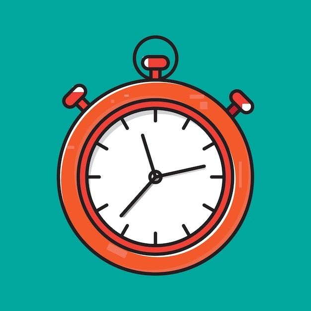 Clock cartoon illustration Vector