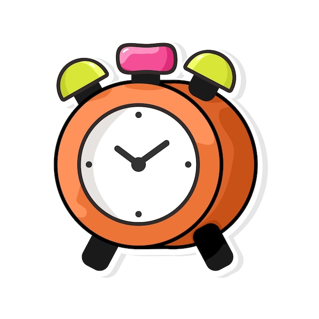 Clock doodle illustration hand draw style