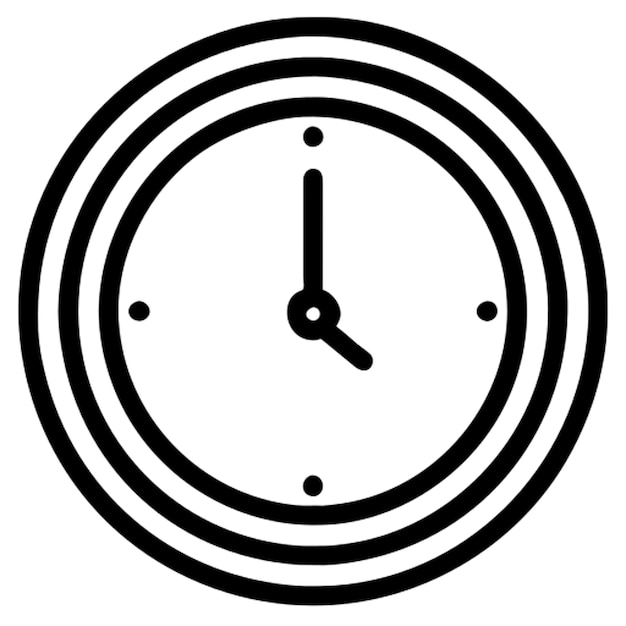 clock icon outline