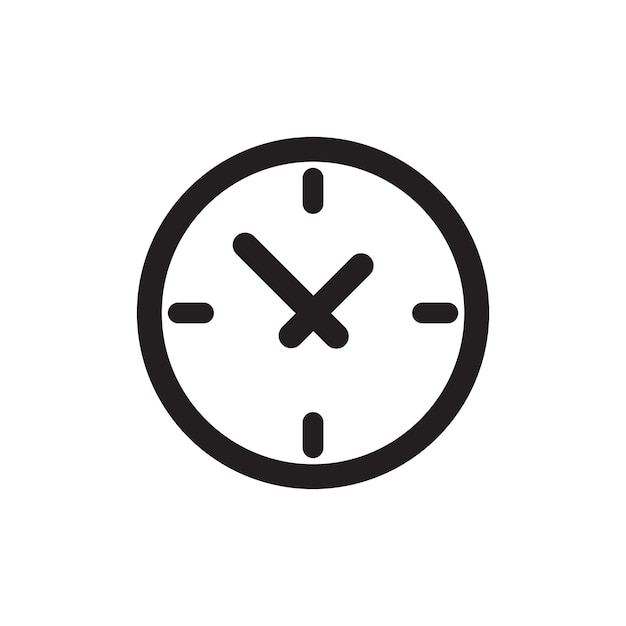 Vector clock icon vector illustration template