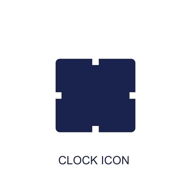 Vector clock icon white background