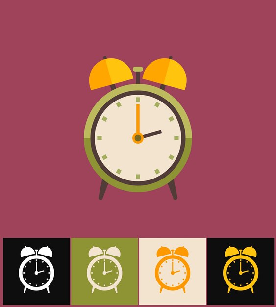 Vector clock icon