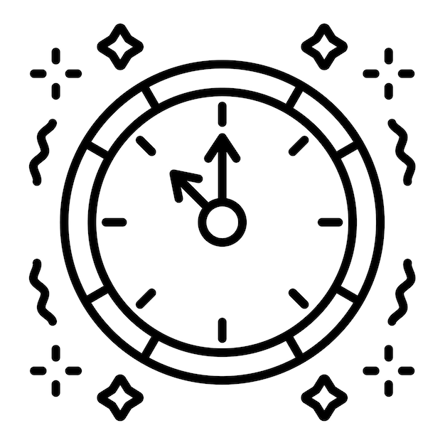 Vector clock icon