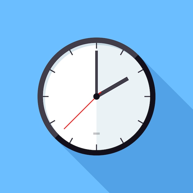 Vector clock illustration icon