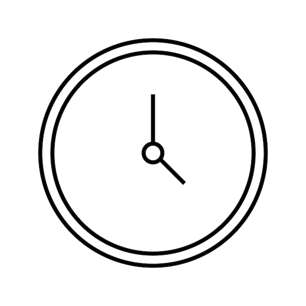 時計ラインのアイコン時間針分目覚まし時計ダイヤル機構秒数字タイマー クロノメーター ビジネスと広告のためのベクトルのアイコン