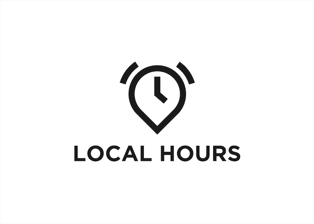 clock location logo design vector illustration