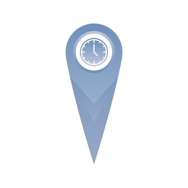 Clock location logo gradient design template icon element