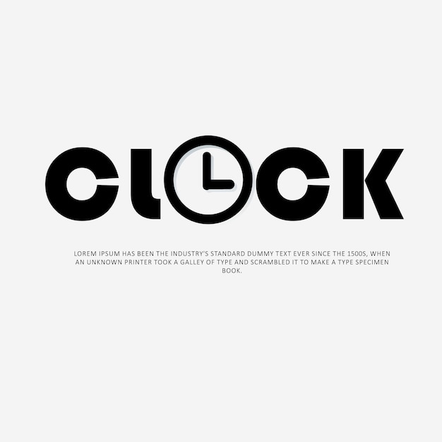 clock logo template