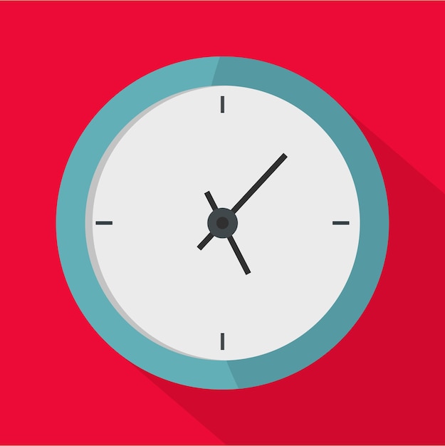 Vector clock minimal icon flat illustration of clock minimal vector icon for web