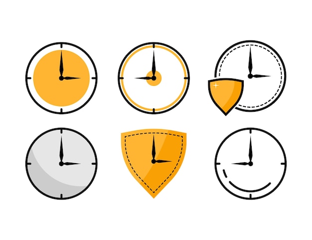 Clock symbol design illustration