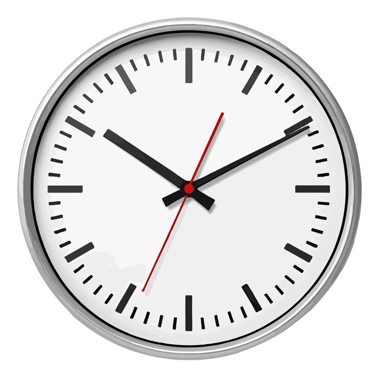 Vector clock that has the time as 12 00 vector template