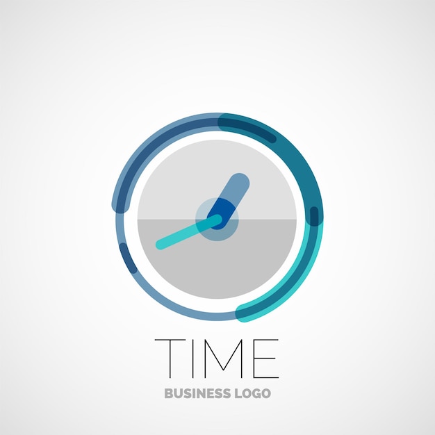 Clock time company logo business concept