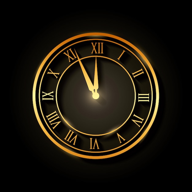 Vector clock time icon