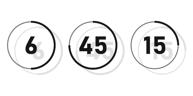 Clock and timer vector icon countdown hour minute second